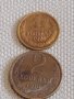 Две монети 1 копейка 1974г. / 2 копейки 1991г. СССР стари редки за КОЛЕКЦИОНЕРИ 13763, снимка 1