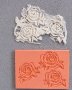 3 Рози с листа контур силиконов молд форма шондан шоколад, снимка 1 - Форми - 32339346