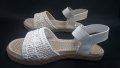 Дамски сандали 3308 в бяло и бежово, снимка 2