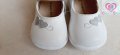№23/24, Бели бебешки обувки за момиче HAPPY BEE със сребристи сърца, снимка 4