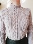 Ръчно плетен пуловер с аранови елементи, снимка 7