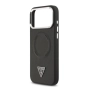 Оригинален кейс Guess Leather Triangle Metal Logo и Протектор За iPhone 17 Pro Max (6.9), Черен, снимка 4