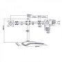 Универсална стойка за Два Монитора SBOX LCD-F024 За монтаж на плот, бюро и др., снимка 2