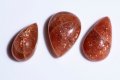 3 броя слънчев камък конфети 10.4ct капка кабошон #1