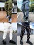 Мъжки модни широки прави карго панталони с много джобове, 4цвята , снимка 1 - Панталони - 39943925