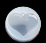 Сърце за колие с висулка за бижу силиконов молд форма фондан смола гипс, снимка 1 - Форми - 32827901