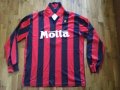 Милан фенска тениска Мотта 1993-94г №9 дълъг  ръкав размер ХЛ, снимка 1 - Футбол - 35235321