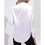 Класически модел бяла риза от сатен, снимка 5
