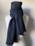 Голям, черен шал тип одеало, снимка 4