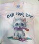 Нова детска тениска с трансферен печат Котенце Bad Hair Day, снимка 5