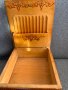 Българска дървена пирографирана етно кутия за цигари-5, снимка 2