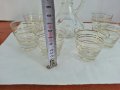 ретро стъклени чаши чашки и каничка , снимка 3