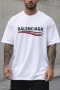 ОВЪРСАЙЗ тениски БАЛЕНСИАГА BALENCIAGA принт, 2 цвята! Или с ТВОЯ идея!, снимка 2