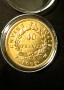 Позлатена монета 40 Франка 1809 г Наполеон , снимка 2