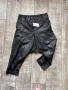 Черен с етикета модерен  кожен висока талия естествена кожа панталон тип потур потури . , снимка 4