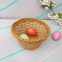 2820 PVC плетен панер за великденски яйца с цветна основа, снимка 1 - Декорация за дома - 36505544