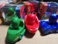 3 бр малки PJMASKS PJ Masks PJ Mask с подвижни коли пластмасови фигурки PVC за игра и украса торта , снимка 1 - Фигурки - 27276796