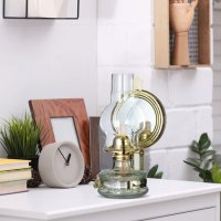 Ретро винтидж газова маслена лампа в Английски стил керосинова лампа  , снимка 6 - Антикварни и старинни предмети - 43242688