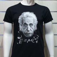 Нова мъжка тениска с трансферен печат Алберт Айнщайн, снимка 7 - Тениски - 28317020
