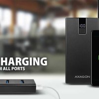 AXAGON 4x USB3.0 Charging Hub 1.2m Cable, Incl. AC Adapter - HUE-S2BP, снимка 10 - Кабели и адаптери - 43356834