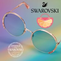 SWAROVSKI 🍊 Дамски метални слънчеви очила с разноцветни кристали Swarovski нови с кутия, снимка 1 - Слънчеви и диоптрични очила - 40647214