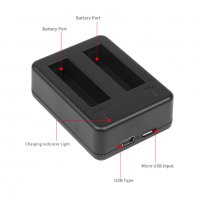 Комплект Зарядно устройство, Двойно + 2бр. Батерии за GoPro Hero 4, снимка 5 - Батерии, зарядни - 27704254
