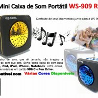 MP3 тонколонка с радио WS-909RL, снимка 4 - Bluetooth тонколони - 28508882