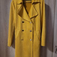 Дамско палто в цвят горчица, снимка 1 - Палта, манта - 44019999