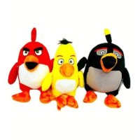 Комплект 3 плюшени играчки Angry Birds, 25 см, снимка 1 - Плюшени играчки - 42934976