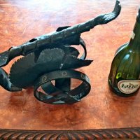 стойка за вино от ковано желязо, снимка 3 - Антикварни и старинни предмети - 28666119
