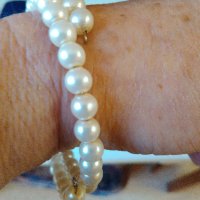 Спираловидна двойна перлена гривна, снимка 3 - Подаръци за жени - 27402191
