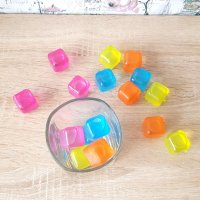 2891 Цветни кубчета за лед за многократна употреба 16 броя в комплект, снимка 4 - Форми - 36947306
