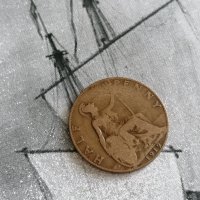 Монета - Великобритания - 1/2 (половин) пени | 1919г., снимка 1 - Нумизматика и бонистика - 38814512