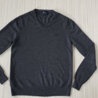 Fred Perry 100% Merino Wool Mens Size M  ОРИГИНАЛ! Мъжки Пуловер!, снимка 8 - Пуловери - 43201367