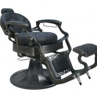 Бръснарски стол Clint B - черен/кафяв, снимка 3 - Бръснарски столове - 28442945