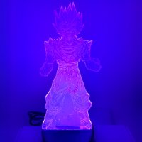 Dragon Ball Super Saiyan God Goku Екшън фигурки 3D настолна лампа 7 променящи цвета нощна лампа, снимка 7 - Настолни лампи - 40412279