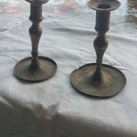 Стари Бронзови свещници, снимка 1 - Антикварни и старинни предмети - 43883788