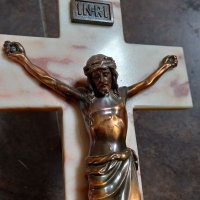 Мраморен кръст с бронзова статуя на Исус , снимка 4 - Декорация за дома - 38448190