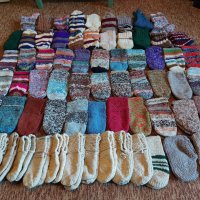 Терлици, гети родопски ръчно изработели плетени вълнени чорапи нови, снимка 3 - Други - 42952360