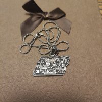 Сребърен синджир с висулка (244), снимка 2 - Колиета, медальони, синджири - 43992473