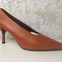 Кожени Дамски обувки на ток Mango, снимка 1 - Дамски обувки на ток - 40756194