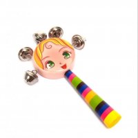 Детски дървени дрънкалки със звънчета, снимка 2 - Образователни игри - 33090347