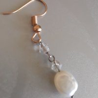 Вносни обеци с естествени перли, снимка 2 - Обеци - 44004309