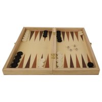 3 в 1 - Шах, дама и табла, Размери 32x32 см, Дървена шахматна дъска, снимка 3 - Шах и табла - 43209205