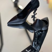 🤩⚡Yves Saint Laurent уникални черни и черен мат дамски обувки на ток⚡🤩, снимка 1 - Дамски обувки на ток - 44132168