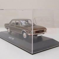 Audi 100 1969 - мащаб 1:43 на Minichamps моделът е нов в PVC дисплей-кейс, снимка 17 - Колекции - 43034908