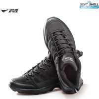 Мъжки зимни обувки Grand Attack в черен цвят, снимка 4 - Мъжки боти - 43440796