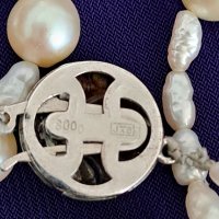 Старинен гердан от натурални перли със сребърна закопчалка , снимка 7 - Антикварни и старинни предмети - 43375313