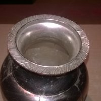 ваза/кана-внос франция-24х13см-метална с релеф, снимка 9 - Колекции - 26762336