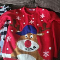 Коледен пуловер+коледна блуза 128-134, снимка 4 - Детски пуловери и жилетки - 38917264